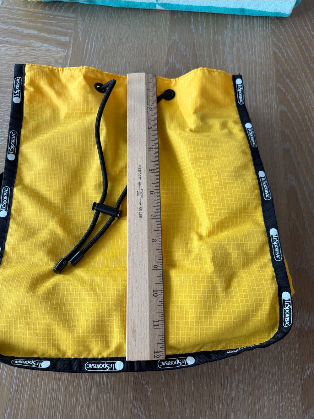 NWT LeSportsac NADINE Drawstring Backpack Mango Yellow Perfect Travel Bag Purse - Picture 13 of 16